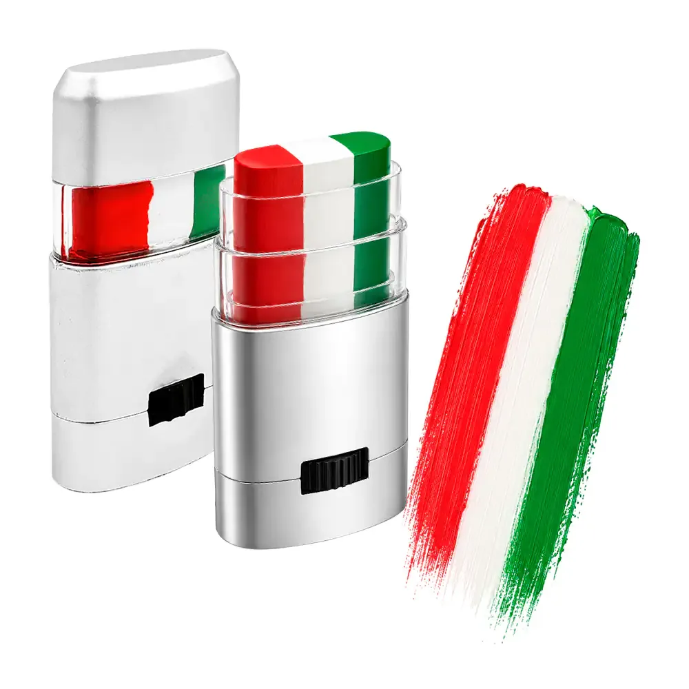 1pza Pinta caras con estuche, retráctil con diseño tricolor