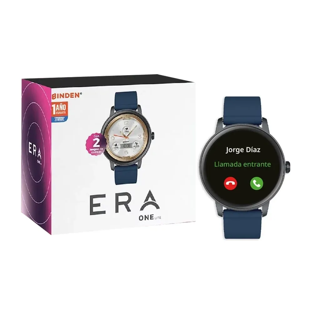 Reloj smartwatch redondo deportivo con 2 juegos de correas extras, variedad de colores / era one lite / sw-eraonel-03
