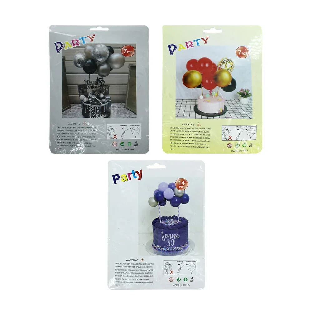 Cake topper de globos para adornar pasteles, de 7 o más globos / globos para decorar pasteles / bt-711