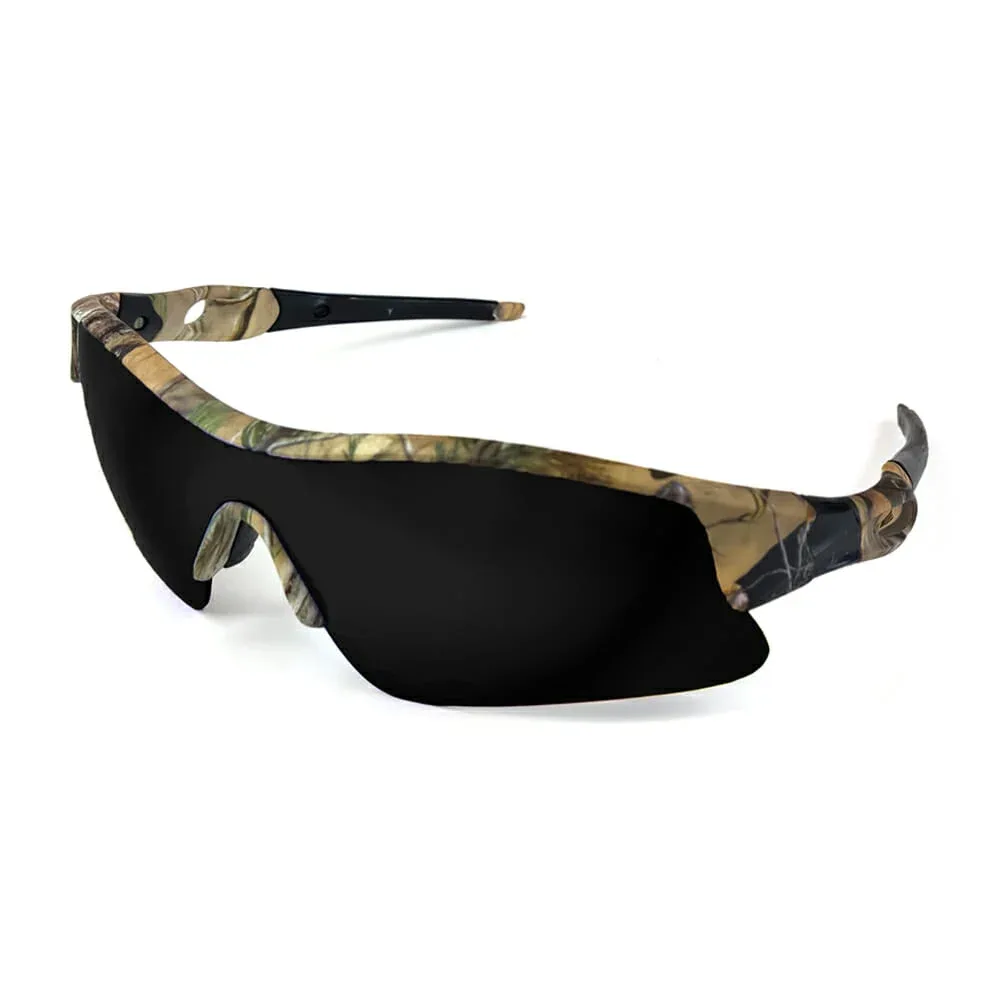 Lentes tácticos con varilla estampado militar y micas negras / 3015-rea-s1f