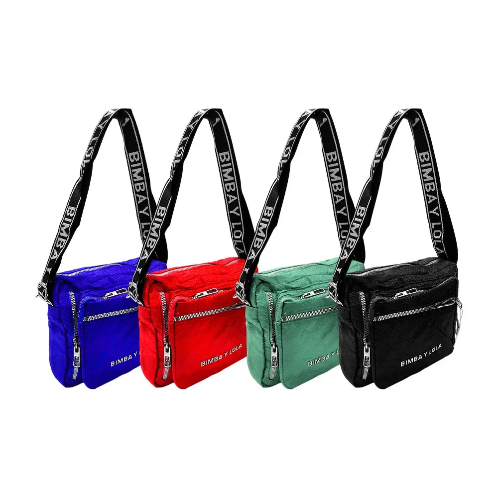 Bolsa con 6 compartimentos - cierres plateados para dama, variedad de colores