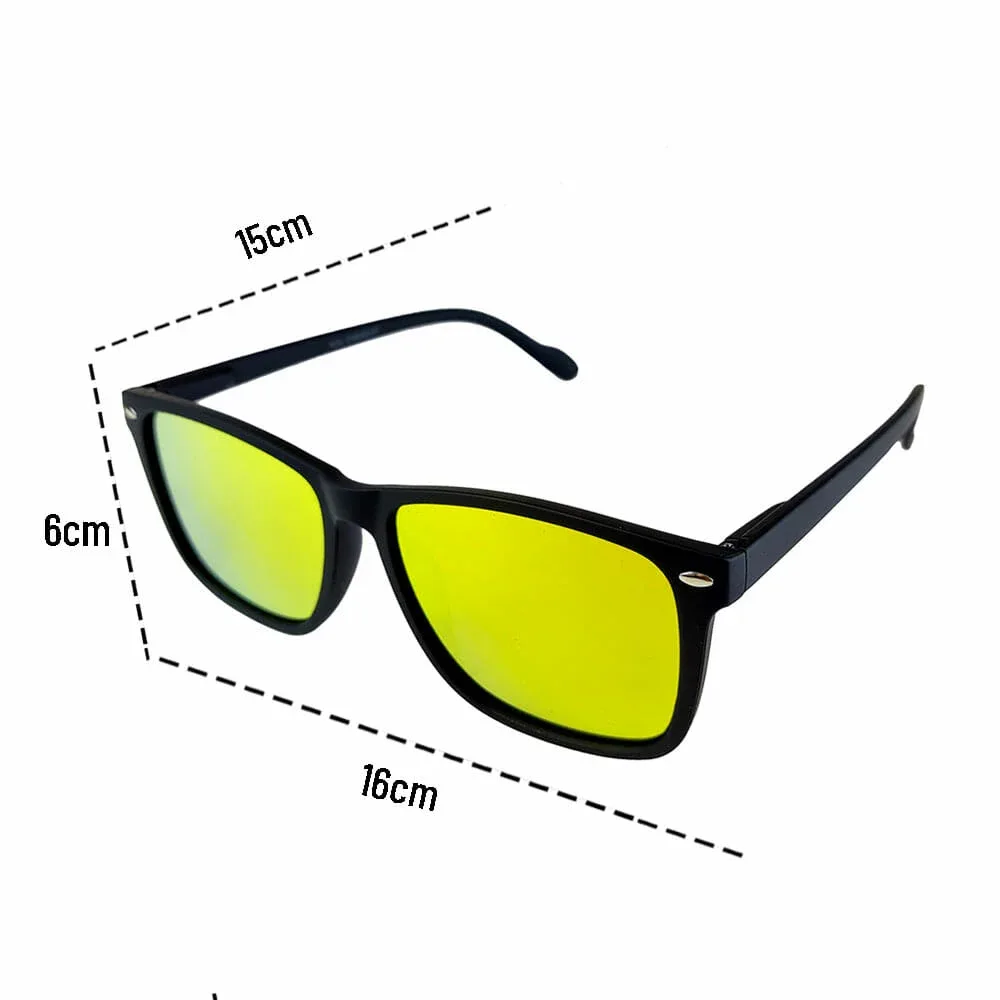 1pza Lentes de sol con mica color tornasol para caballero / 3135