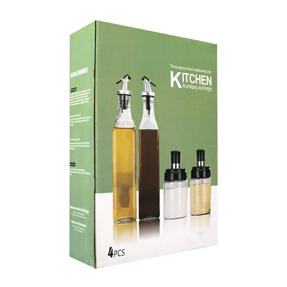 Juego con 2 botellas estilo europeo de cristal y 2 recipientes almacenadores / zt-148