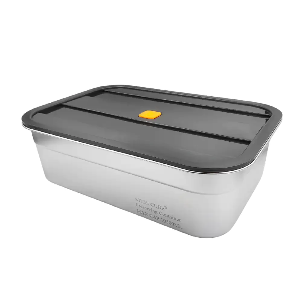 Contenedor de acero inoxidable con capacidad 10500ml, cierre hermético