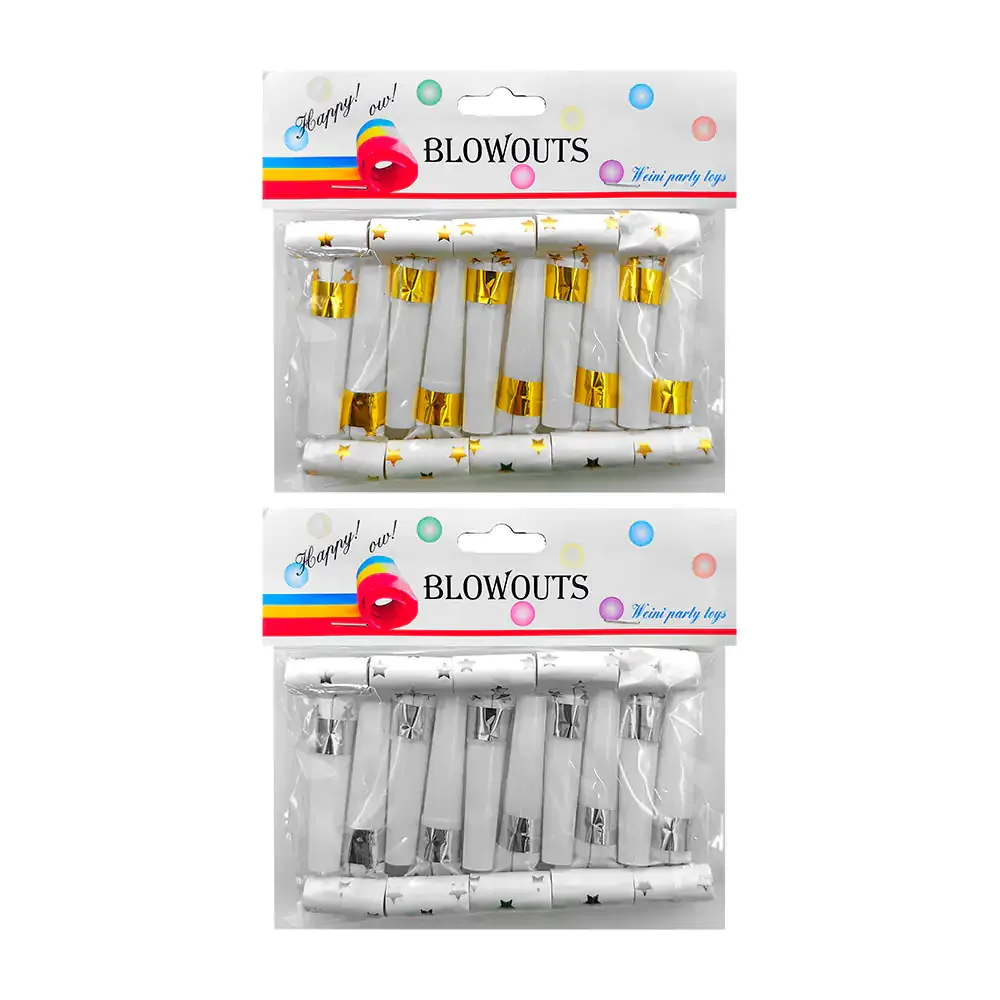 Paquete con 10 espantasuegras para fiesta con diseño de estrellas, variedad
