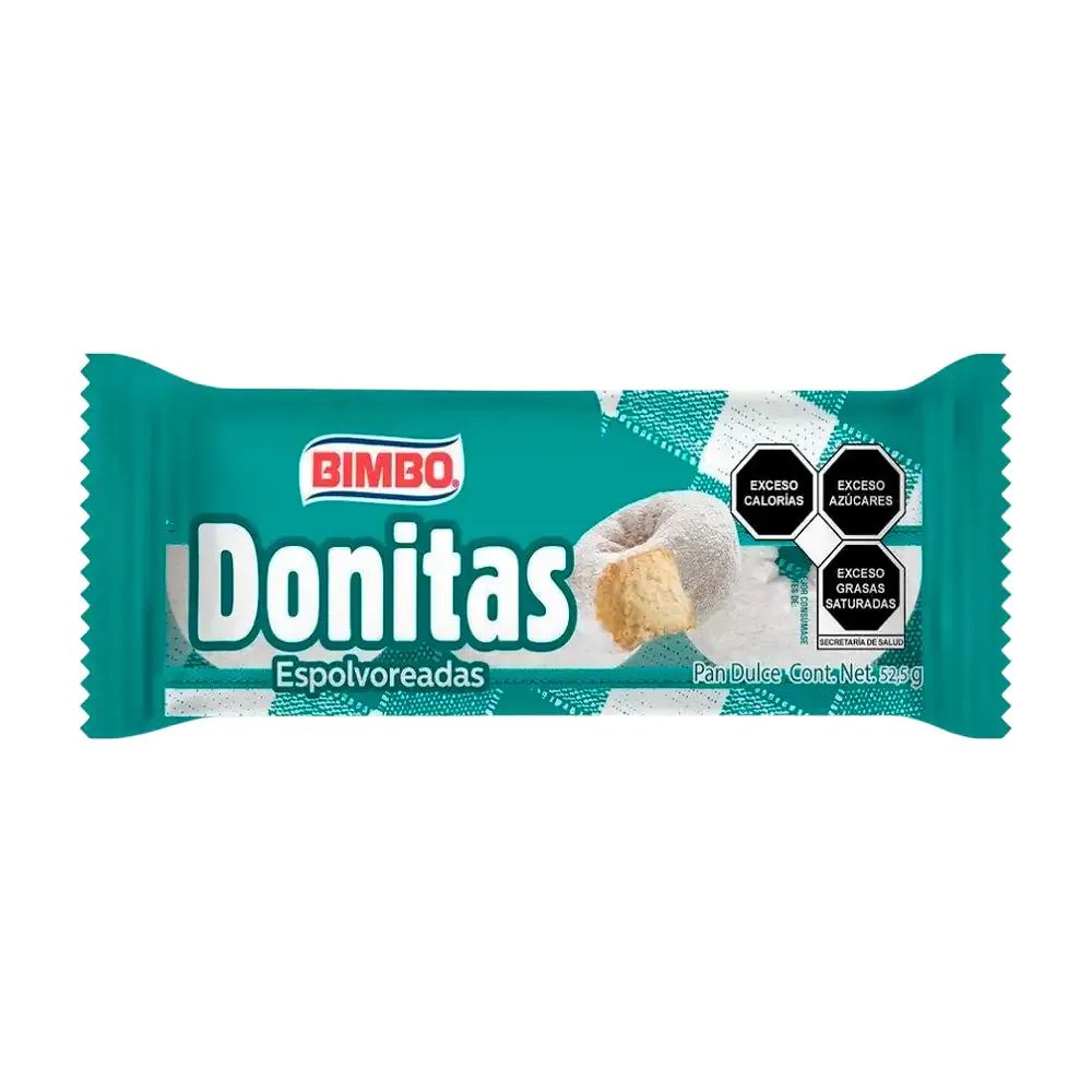 1pz Donitas bimbo espolvoreadas con azúcar glass, 52g / 020920