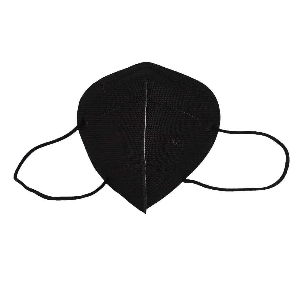 1pza Cubrebocas kn95 negro individual sin valvula