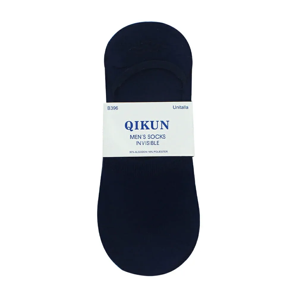 Par de calcetines protectores invisibles qikun lisos, variedad de colores / b396-1