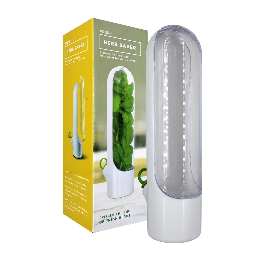 Contenedor de almacenamiento para refrigeración de hierbas frescas / herm saver ro-0059