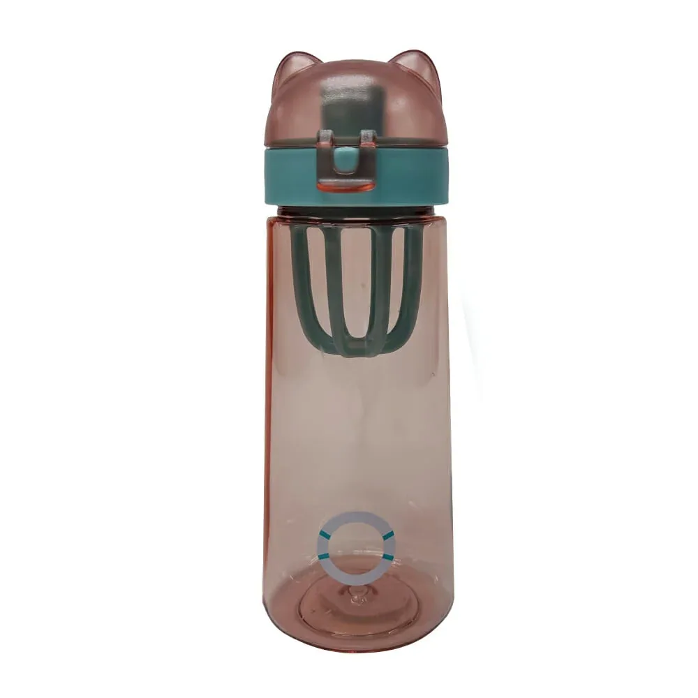 Botella de plástico con diseño de gato, 500ml, variedad de colores / fb-5374