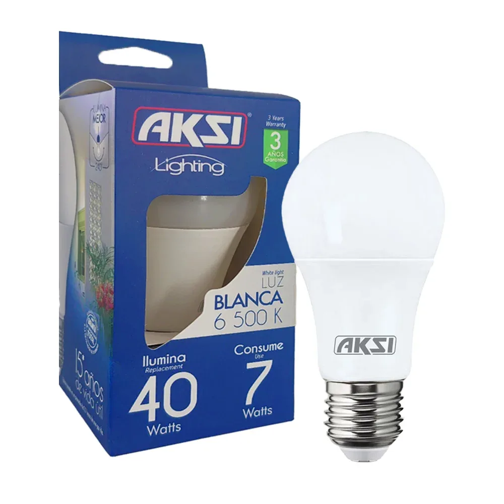Foco ahorrador led aksi de luz blanca, 6500k, 40-7w / lighting / 120023