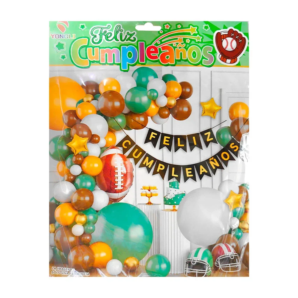 Kit decorativo de fiesta con 56 pcs y tema de football americano / ygli-93239