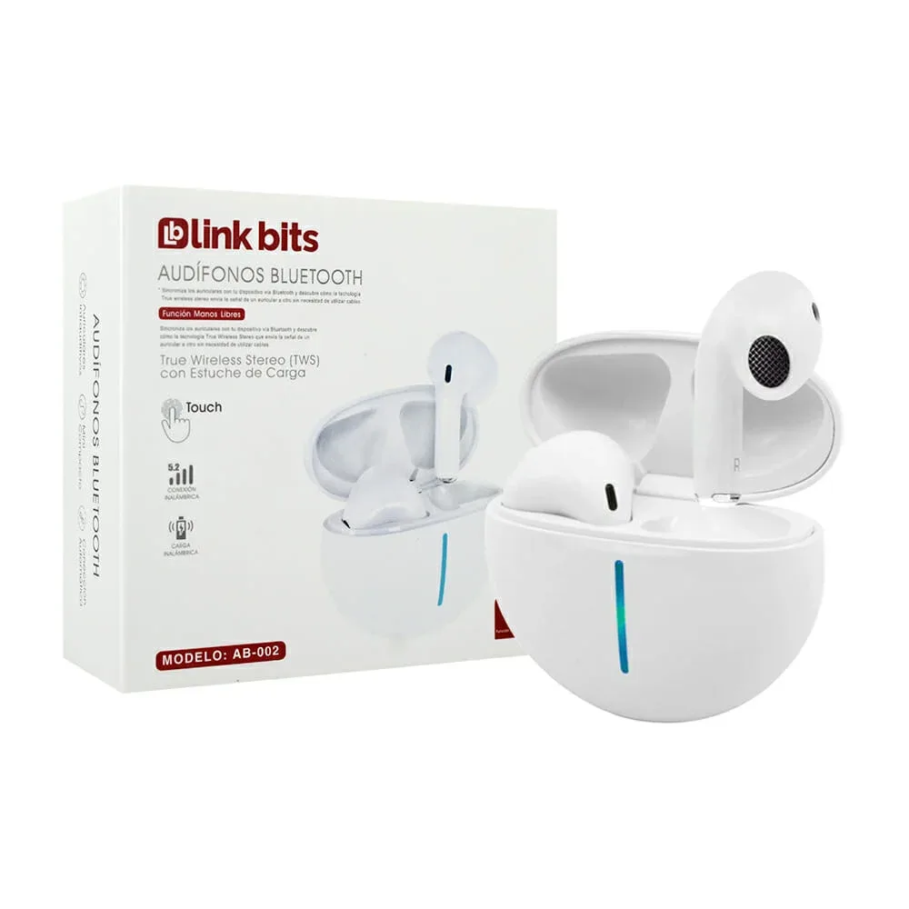 Audífonos inalámbricos bluetooth link bits con sensor touch y estuche de carga, variedad de colores / tws-23