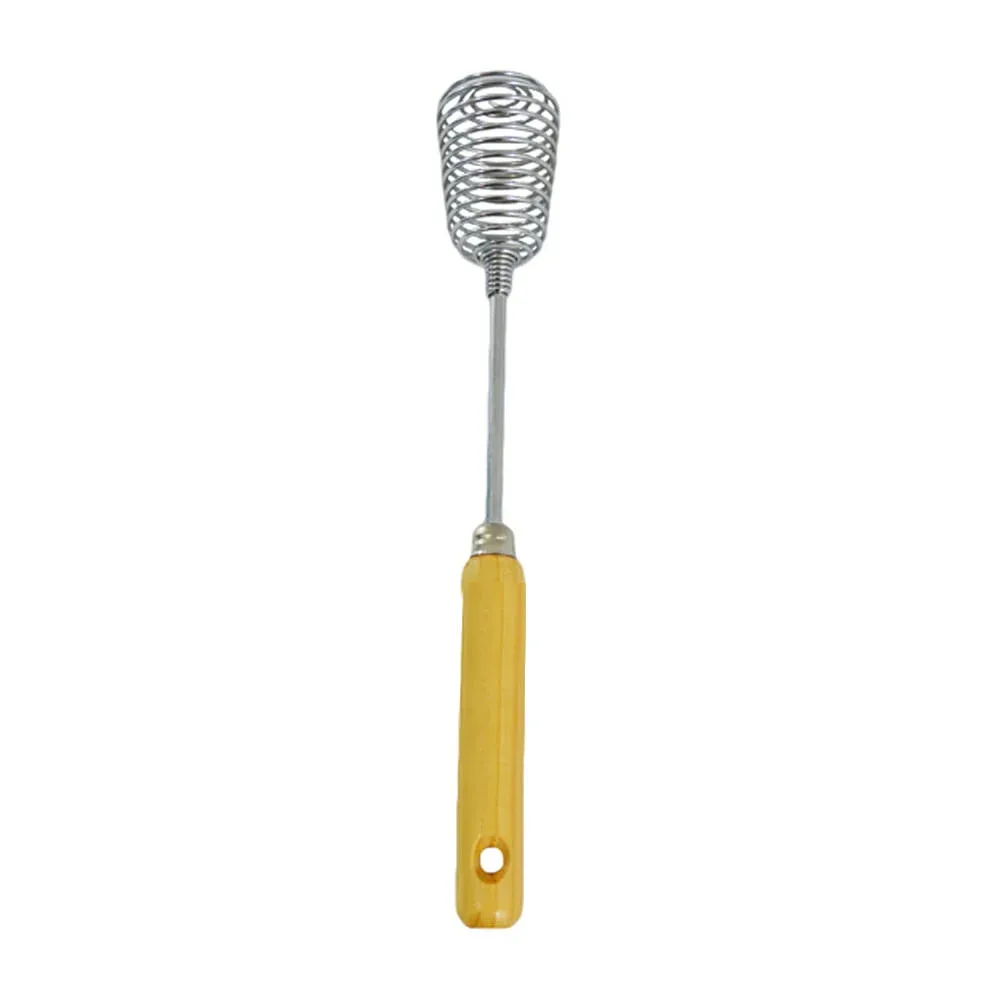 Batidor valery cromado con mango de madera