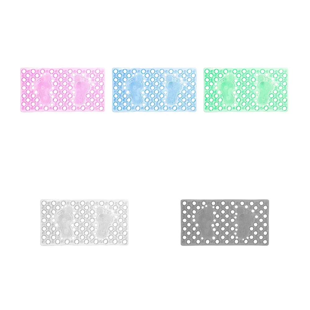 Tapete de baño rectangular con protección anticaídas, varios de colores, 34x64cm
