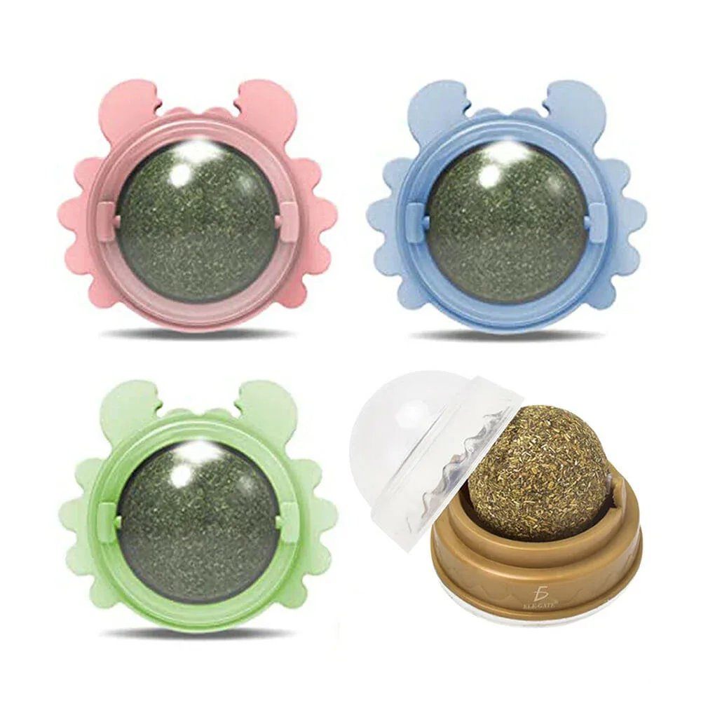Juguete giratorio con catnip para mascota, variedad de colores / mas.16