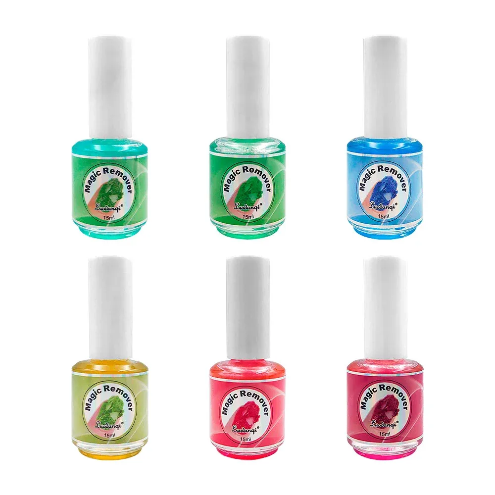 1pza removedor luodanqi de esmalte, con efecto mágico y partículas exfoliantes, 15ml, variedad de colores / 25mk-b-34 / magic remover / 489