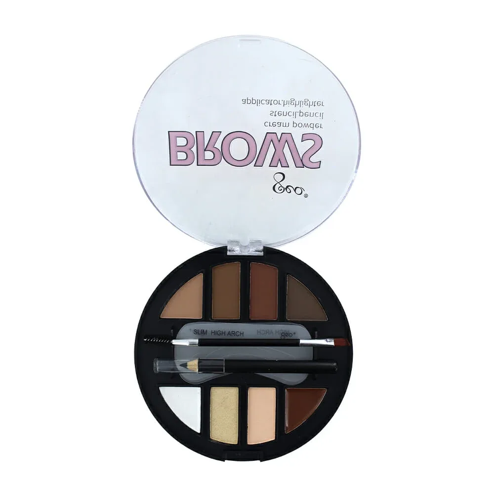 Estuche de sombras para cejas, 8 colores + aplicador / brows geo / ct-8eo-2167
