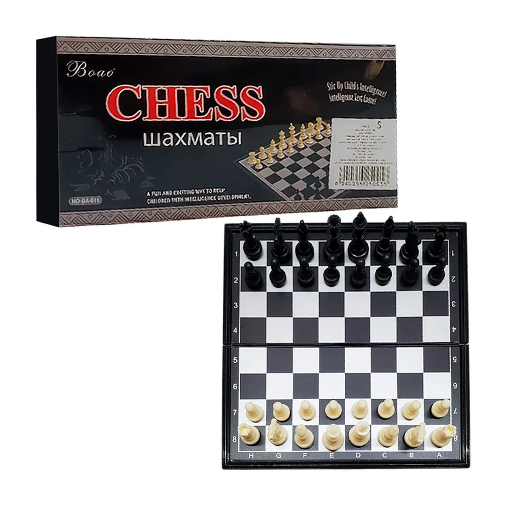 Juego de ajedrez chico con tablero magnético plegable / chess / boao / ba-616