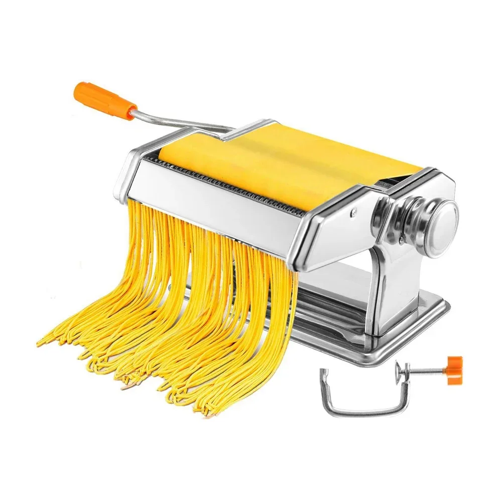 Máquina aplanadora y cortadora de acero inoxidable para hacer pasta con función manual / pasta maker