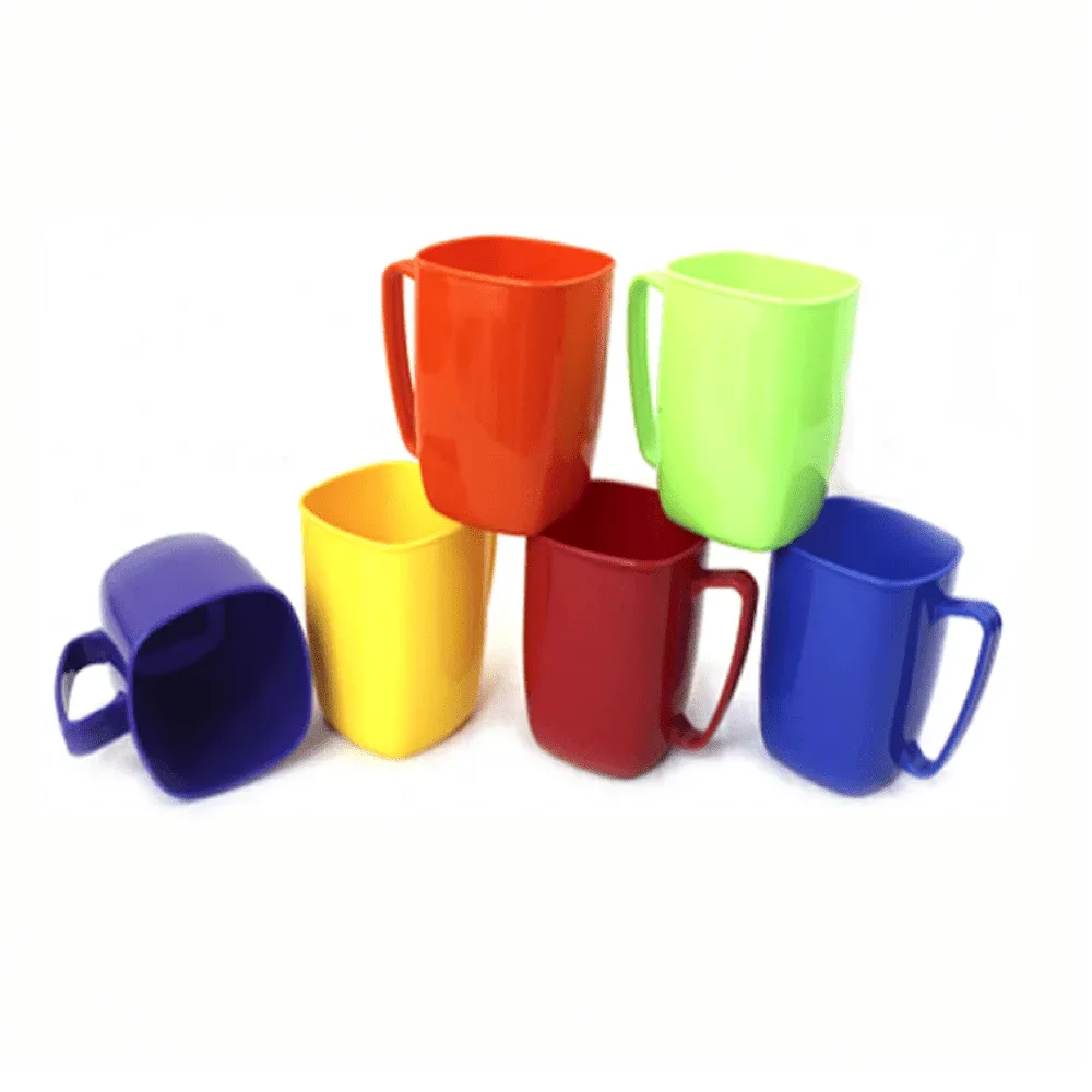 1pza Taza de plástico cuadrada, variedad de colores  600360