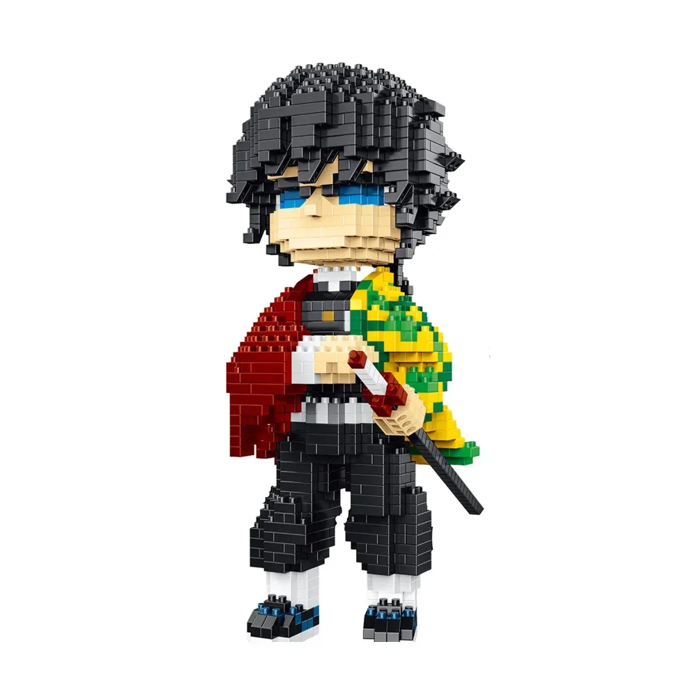 Figura didáctica de mini bloques en forma de tomioka giyuu demon slayer, 80x190mm / 351277