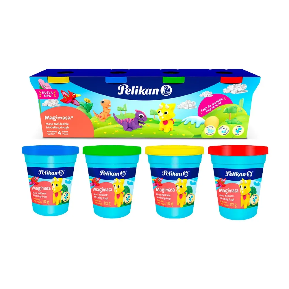 Paquete con 4 botes de magimasa moldeable, 112g, colores surtidos / 06730168