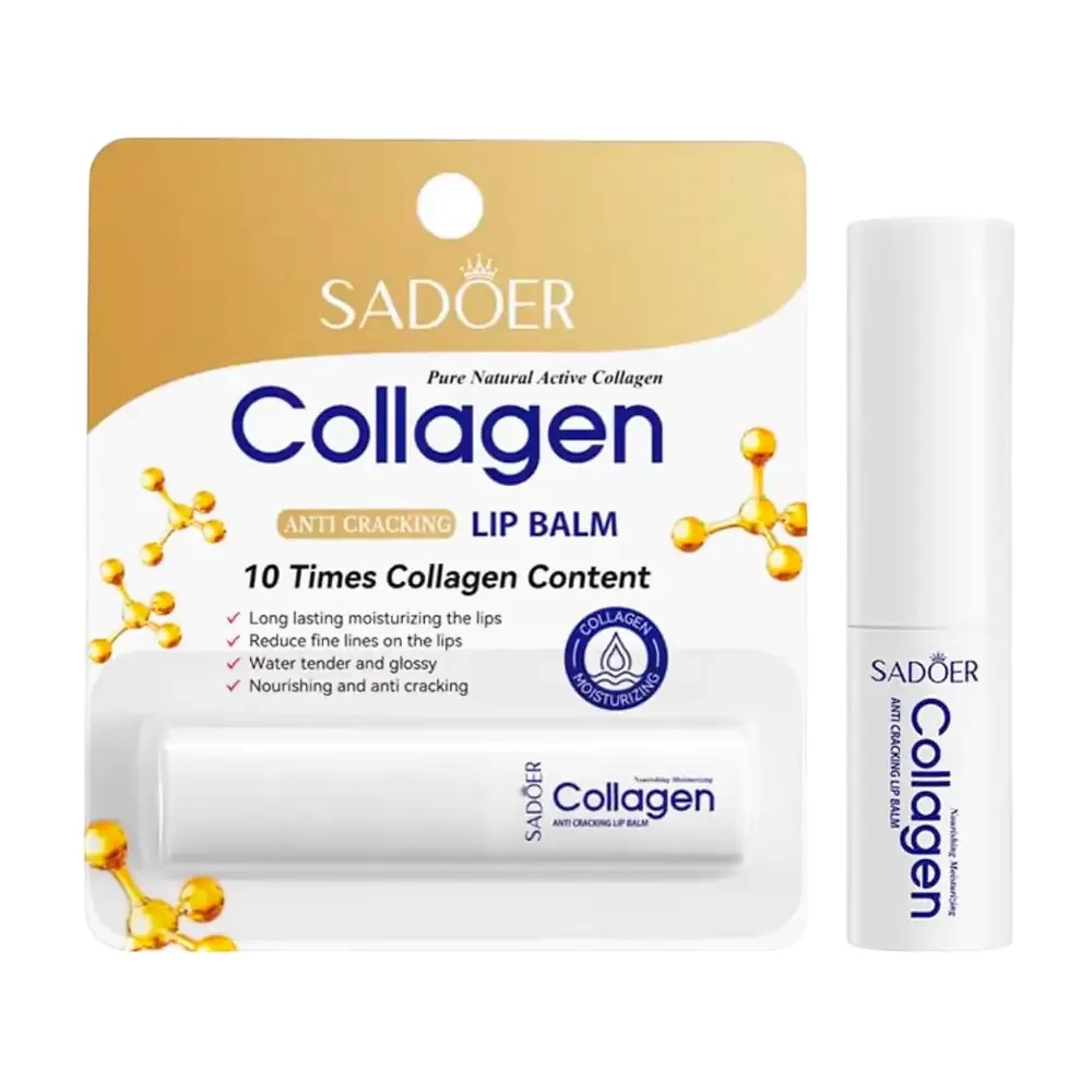 Bálsamo labial con colágeno para evitar los labios partidos y resecos / sd01345