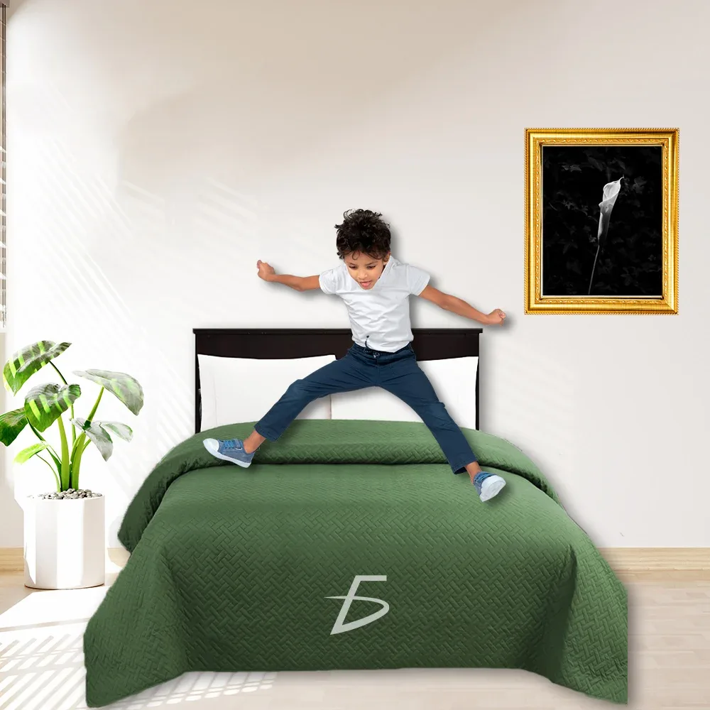 Edredón colcha cubrecama de microfibra de textura suave para cama queen size, variedad de colores / 220x220cm