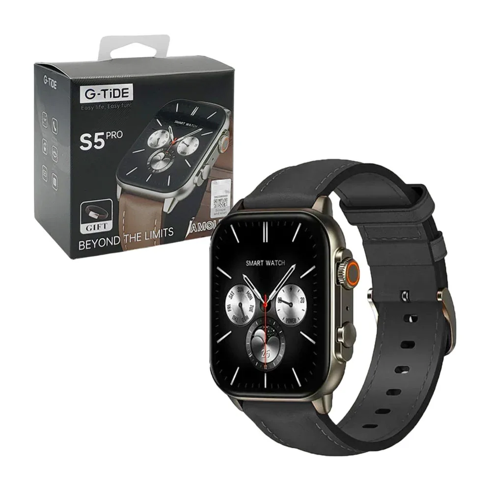 Reloj smartwatch g-tide con pantalla amoled cuadrada, 2 correas intercambiables, variedad de colores / beyond the limits / s56 pro