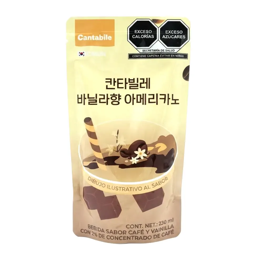 1pza sobre de bebida cantabile sabor café americano con vainilla, 230ml / 649231