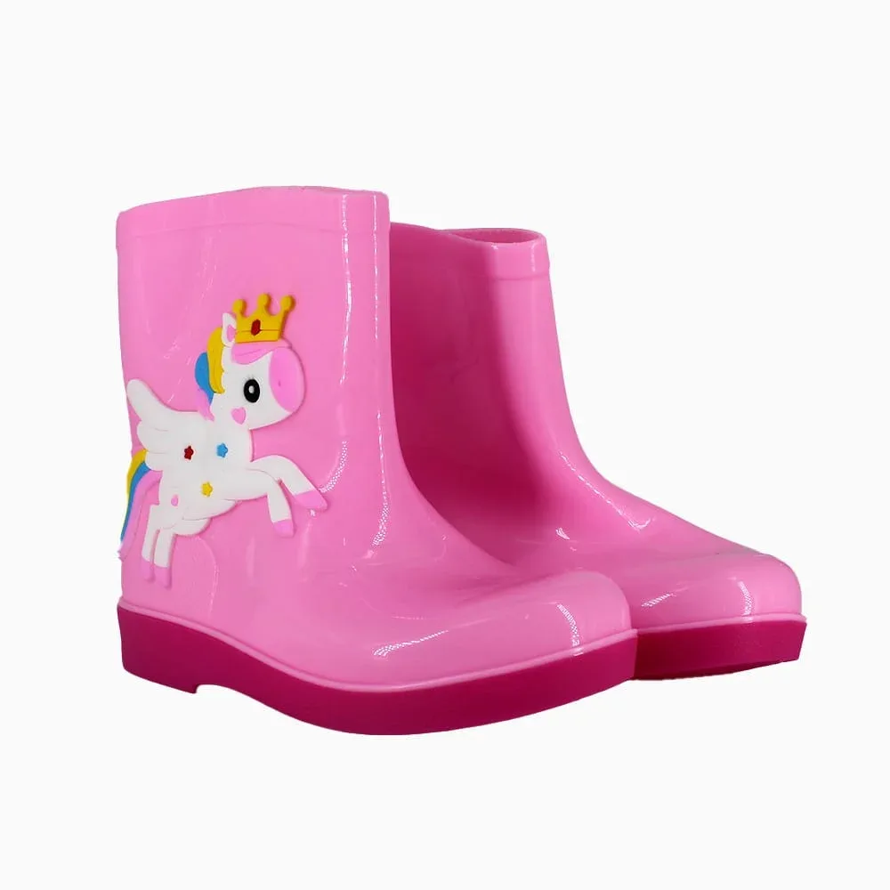 Par de botas infantiles impermeables con diseño de unicornio, variedad de tallas / 226-2