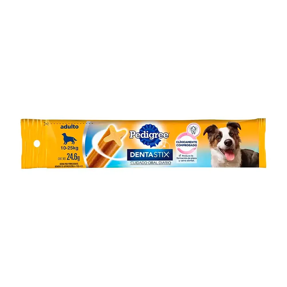 1pz dentasitx pedigree para el cuidado dental de los perros adultos de 10-25kg, 24.6g / 5718.denta