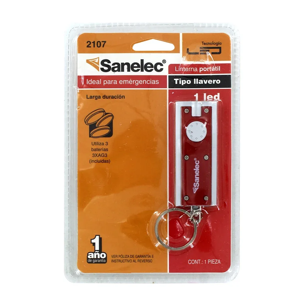 Lámpara linterna de emergencia sanelec tipo llavero / 0223