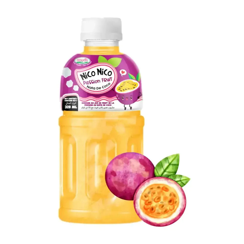 1pza bebida nico nico nata de coco con 30% sabor maracuyá, 320ml / 706457