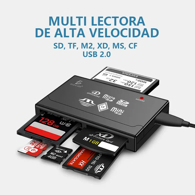 Multi conector externo de memorias micro con 6 entradas sd a usb 2.0 / lt.01