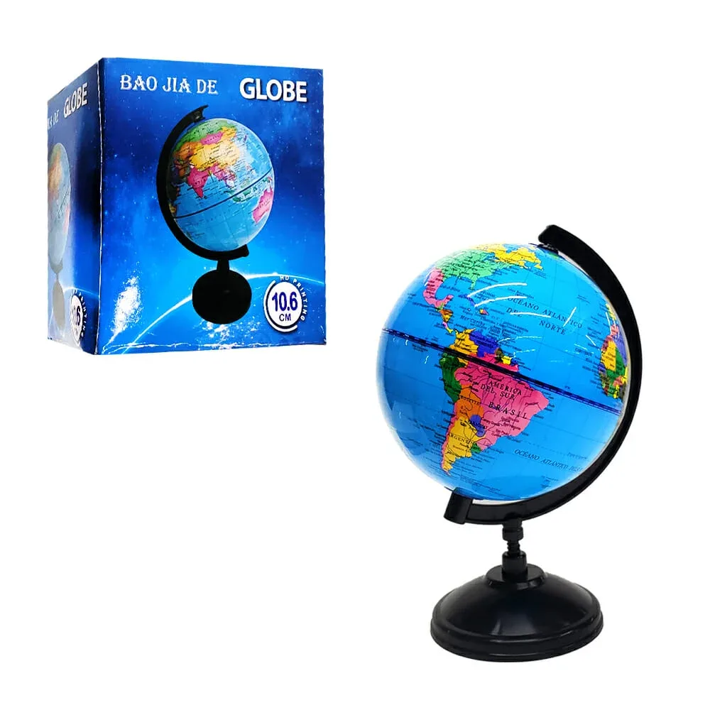 Adorno decorativo, de escritorio con forma de globo terráqueo, con base, de 10.6 cm / 11720