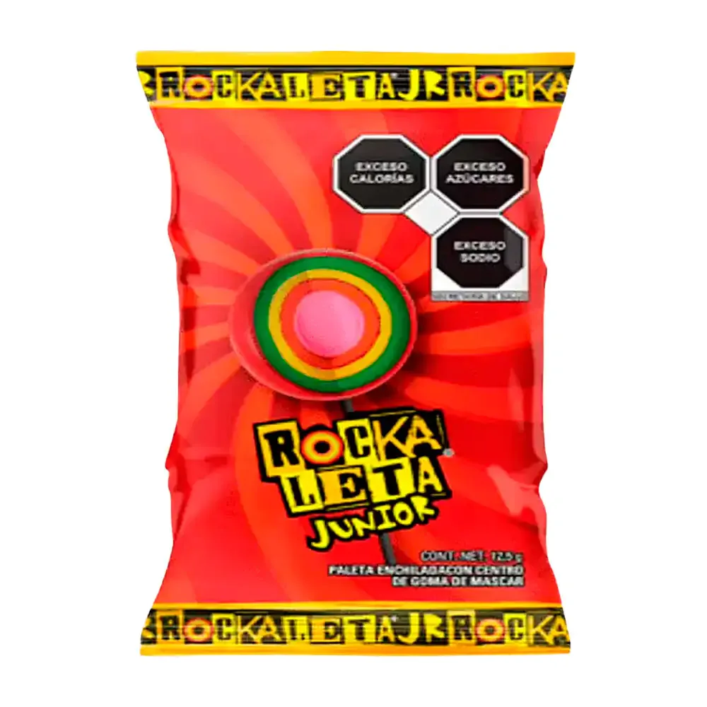 1pz Rockaleta sonrics paleta enchilada con goma mascar 24g / 145566