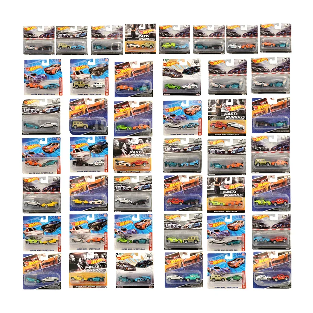 Blíster con 2 carritos coleccionables hw, metálicos, variedad de modelos