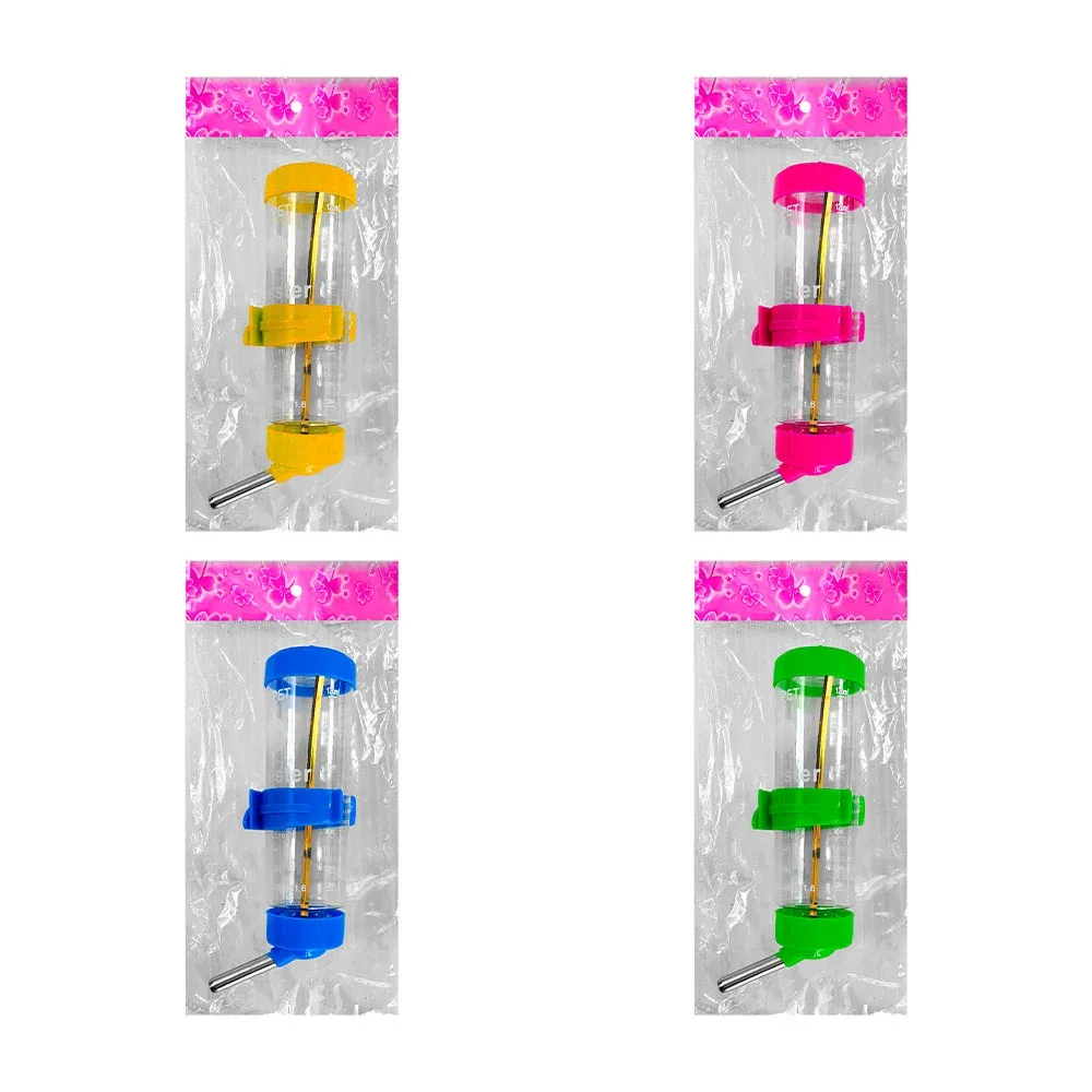 Bebedero para hamsters, con broche de seguridad, 125ml, variedad de colores
