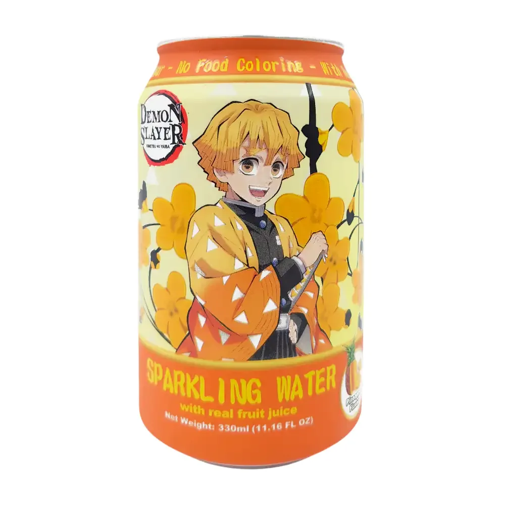 1pza lata coleccionable edición demon slayer zenitsu, agua gasificada sabor piña, 330ml / 896883