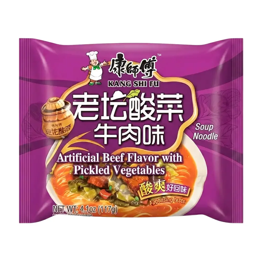 Sopa instantánea kang shi fu con sabor a carne en escabeche, 117g / 107116