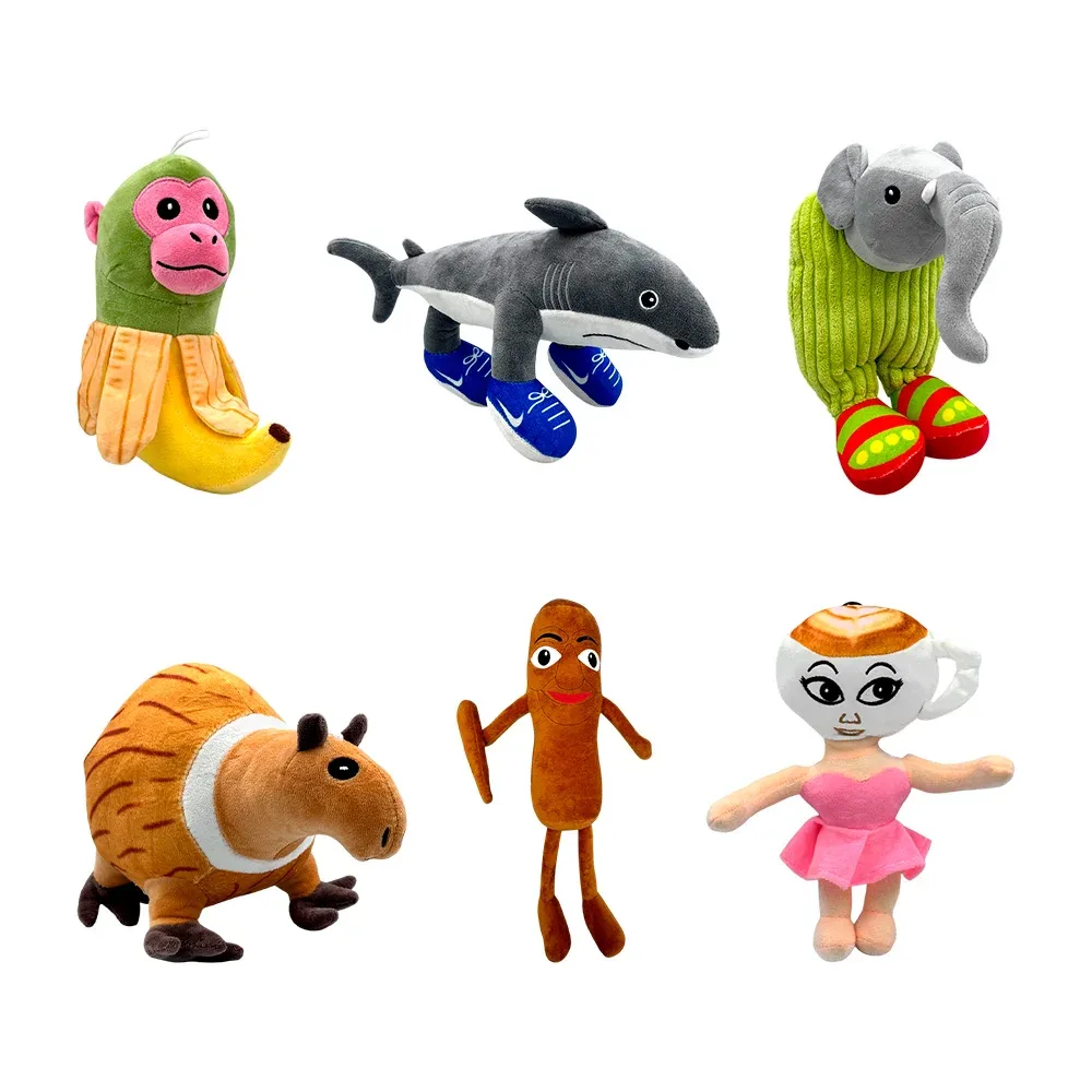 Peluche mediano con diseño de los personajes de brainrot, variedad de modelos