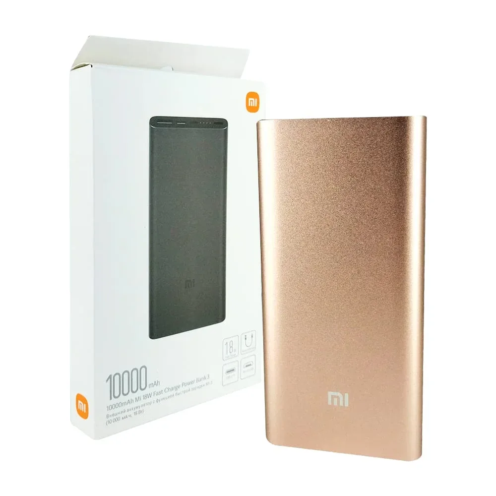 Power bank batería portátil de 10000mah con cable usb a tipo c, v8 y lightning + 2 entradas usb, variedad de colores / plm13zm / mi