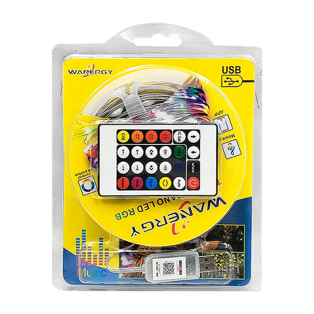 Tira led wanergy de 10 mtscon rgb, control conexión usb musical con app / 60680