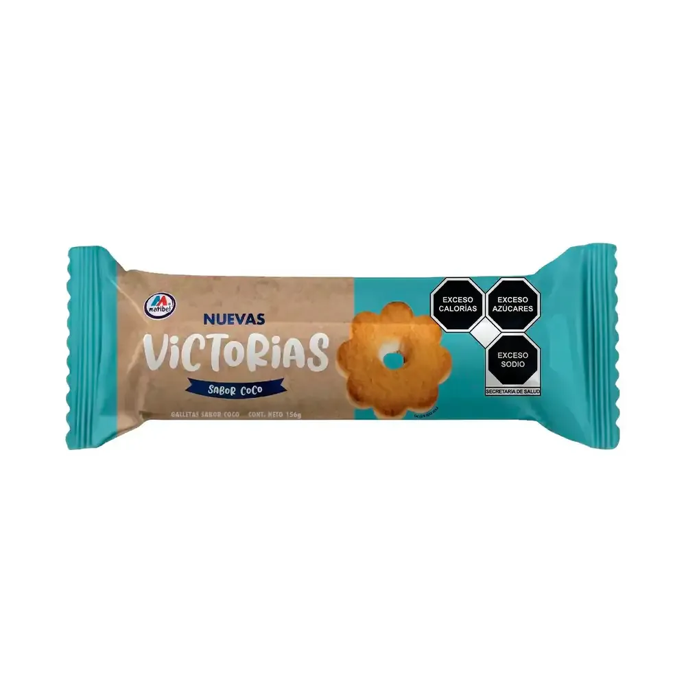 Paquete de galletas victorias en forma de flor sabor coco, 156g / 003786