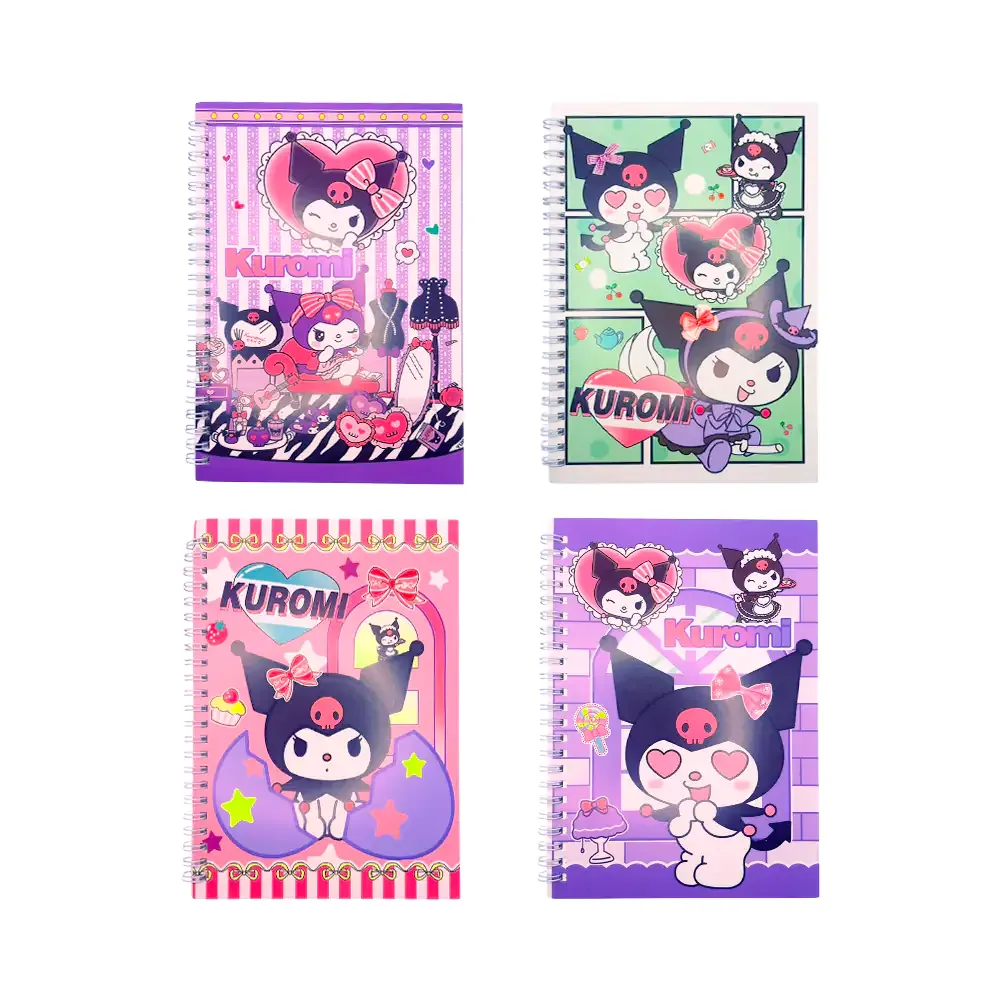Cuaderno libreta con diseño de los personajes de sanrio doble espiral, variedad de modelos