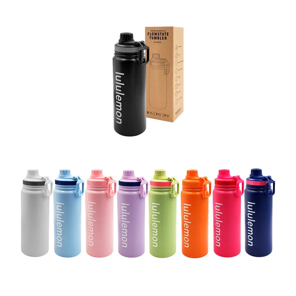 Vaso termo estampado de 26.7oz tipo deportivo y cierre hermético, variedad