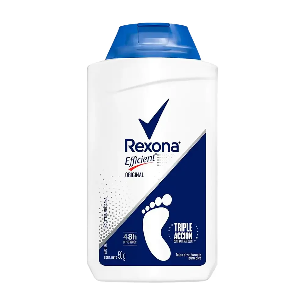 1pz Talco en polvo rexona desodorante para pies, 50g / 257580