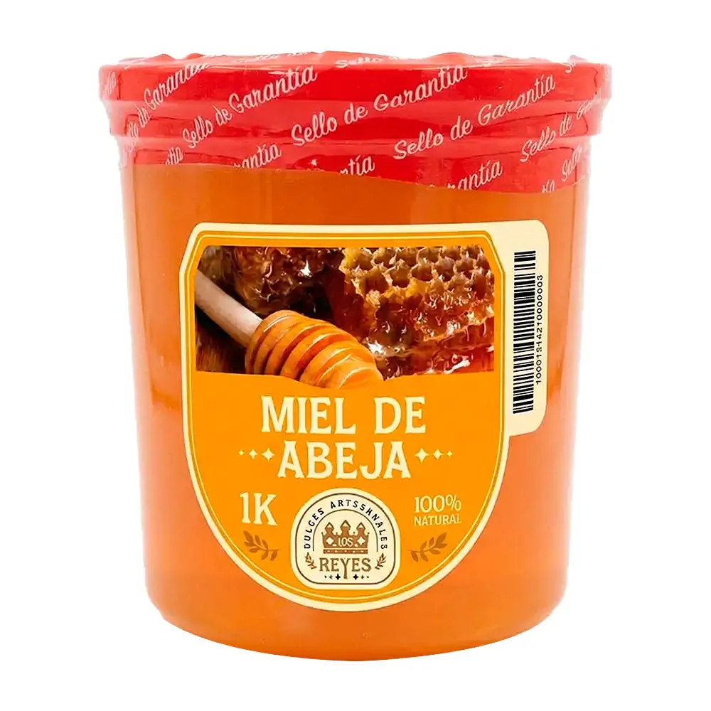 Bote de 1 kilo, miel de abeja, artesanal los reyes / miel1000